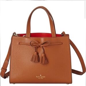 Kate Spade Hayes Street Isobel Leather Satchel in Brown NWT $290 MSRP